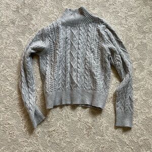 Magnolia mock neck grey sweater